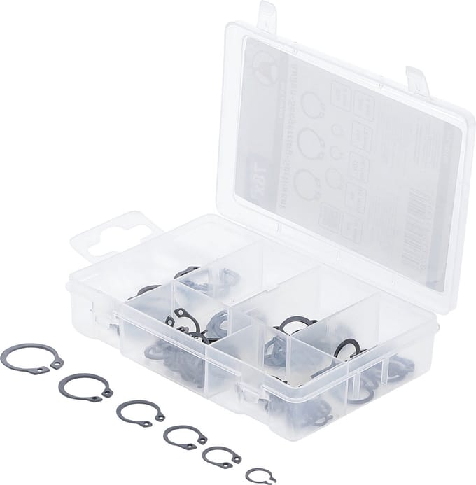 BGS 88168 - Assortiment de circlips extérieurs | Ø 8 - 19 mm | 78 pièces