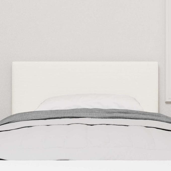 vidaXL - LED - Hoofdbord - met - hoofdeinde - Crème - 100 - cm - Corduroy - stof