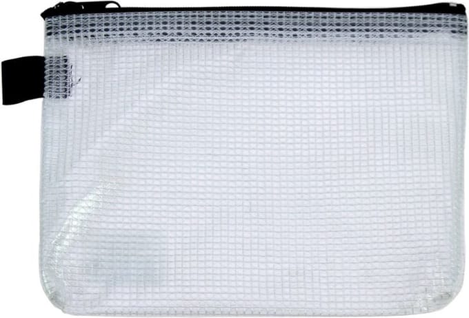 Exiton doorzichtige Etui - Zwarte rits - 16x13 cm