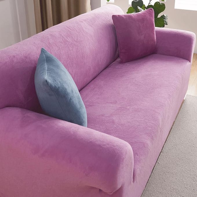 Multi-Color Pluche Stretch Sofahoes Speciale Prijs Bankhoezen Elastische Meubelbeschermer Voor Woonkamer 2 Seat Sofa