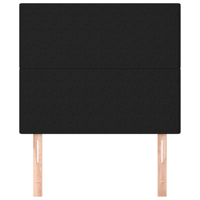 vidaXL - Hoofdbord - zwart - 100x5x118/128 - cm - stof