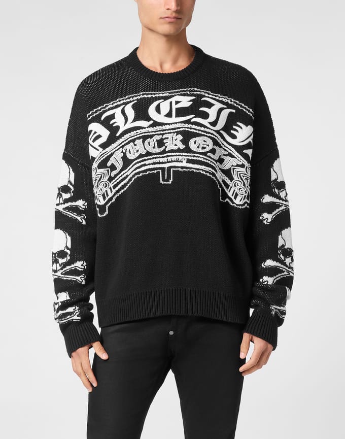 Pullover Ronde Hals Gothic Plein