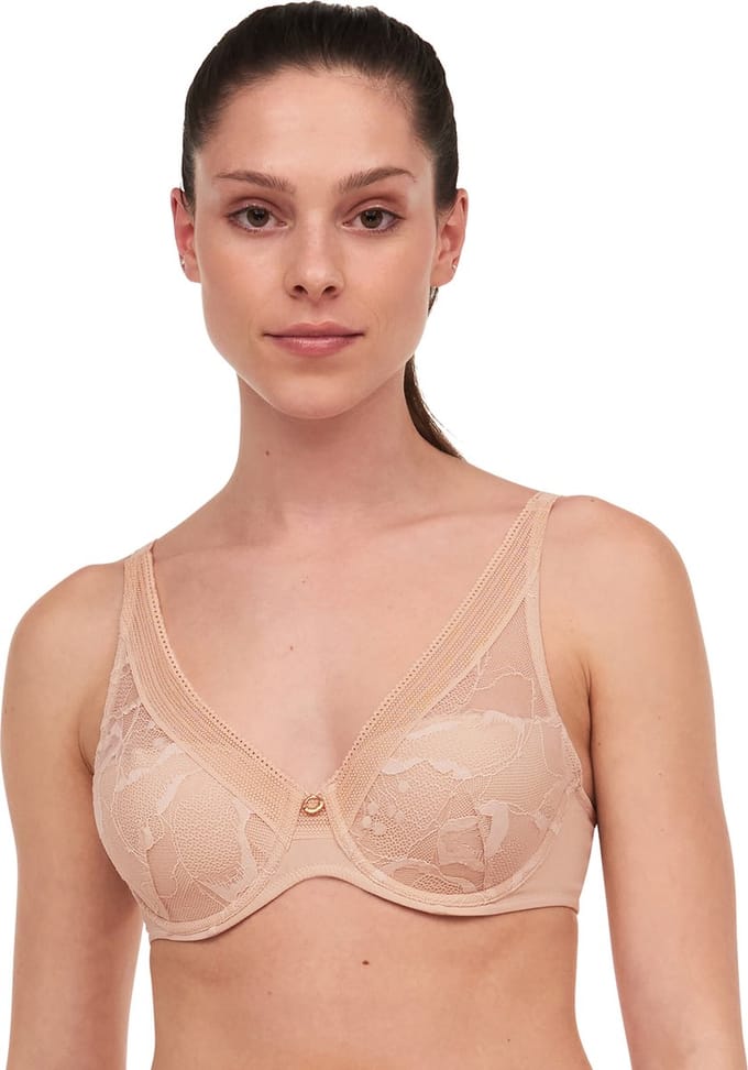 Chantelle True Lace Plunge Spacer BH Beige 80 B