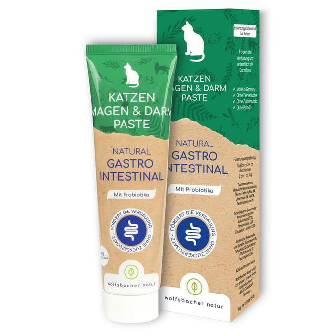 100g Wolfsbacher Natural Gastro Intestinal Paste Gastro Intestinal aanvullende voeding voor katten