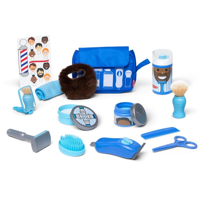 Spinmaster Melissa & Doug - Barber Shop Playset Baby- en peuterspeelgoed Badspeelgoed Houten speelgoed