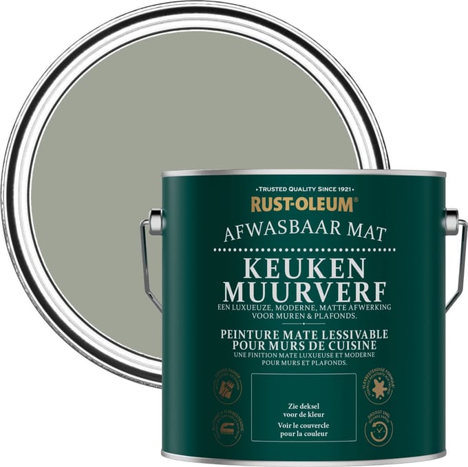Rust-Oleum Lichtgroen Keuken muurverf - Theeblad 2,5L