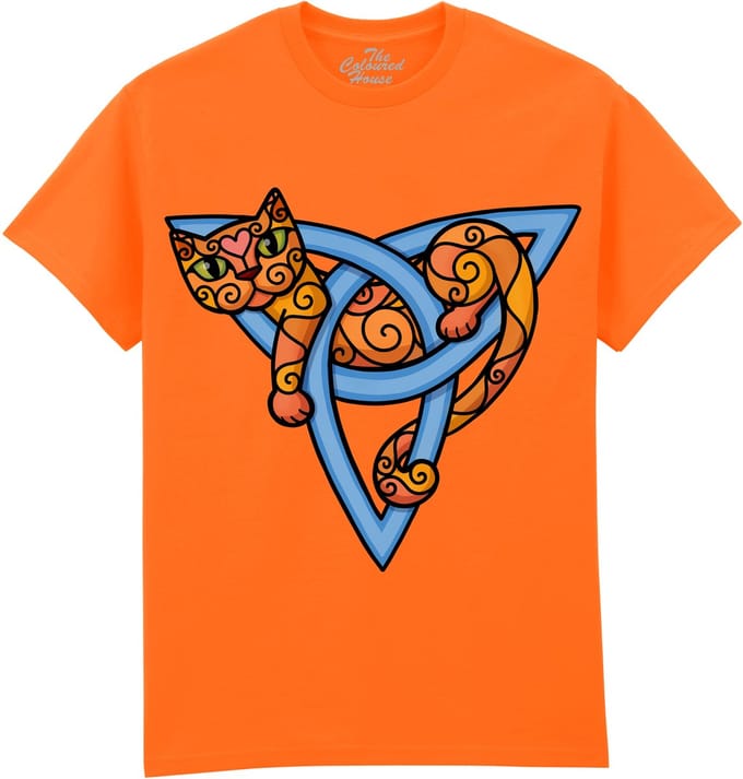 Katten Spiral Cat The Coloured House T-shirt S