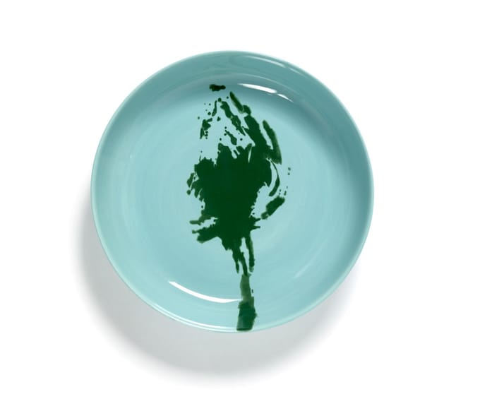 Serax Feast Diep Bord - Set - azure/ broccoli groen