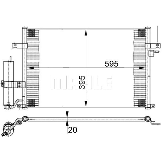 Condensator, airconditioning MAHLE AC 384 000S
