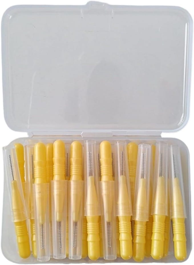 Interdentale borstels - Tandenstokers - Mondhygiëne - Flexibele kop - 50 stuks - Geel