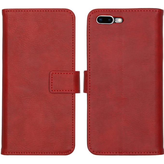 imoshion Hoesje - Geschikt voor Apple iPhone 8 Plus / 7 Plus - Luxe Bookcase - Rood