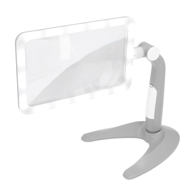 Vergrootglas met 48 LED Koud Warm Licht 2.5X 3 Modi 180 Graden Rotatie Rechthoekig