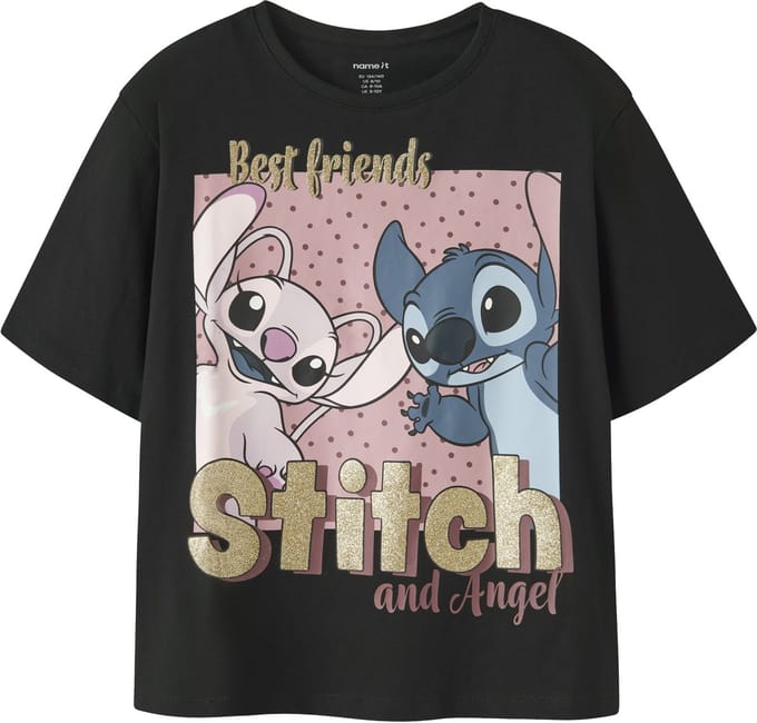 NAME IT - NKFADARA STITCH SS NREG TOP BOX NOOS WDI - Meisjes - T-shirts