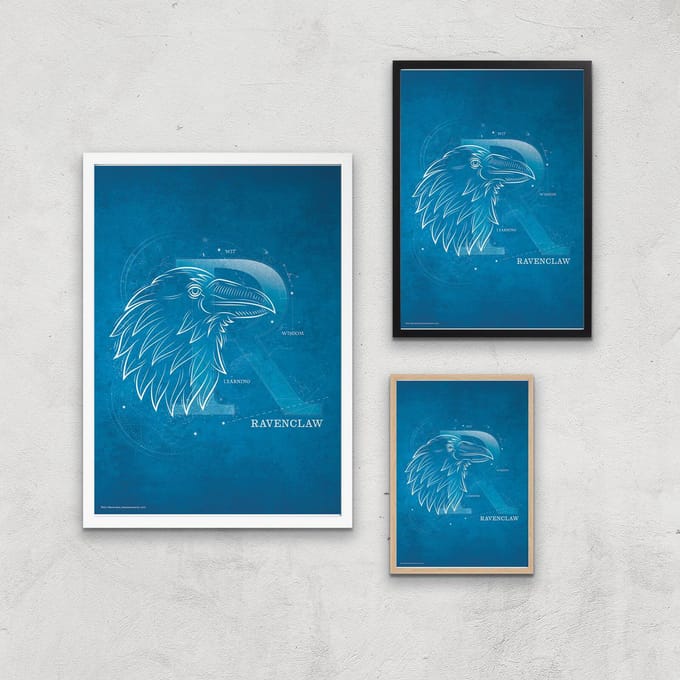 Harry Potter Ravenclaw Giclee Art Print - A2 - White Frame