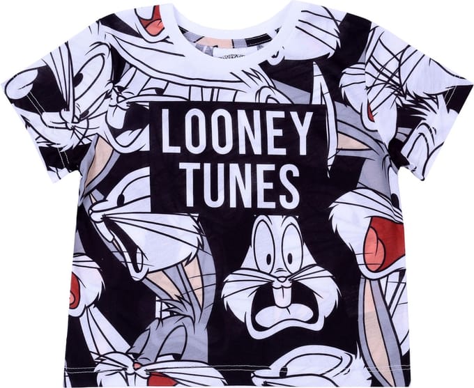 Wit en grijs Bugs Bunny t-shirt Looney Tunes 4-5 jaar 110 cm