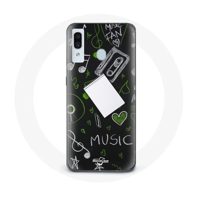 Coque - Samsung - Galaxy A30 - Souple - Noir - Clé de sol