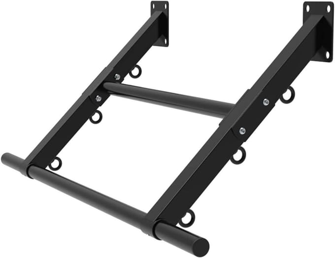 Optrekstang - Krachtstation - Bovenlichaam Trainen - Verstelbare Grepen - 400 kg Belasting - Zwart