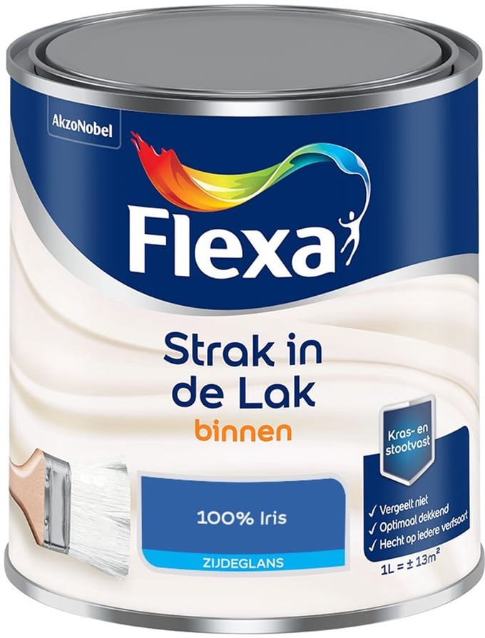 Flexa - Strak In De Lak Binnenlak Zijdeglans - 100% Iris - Mengverf - 1 L