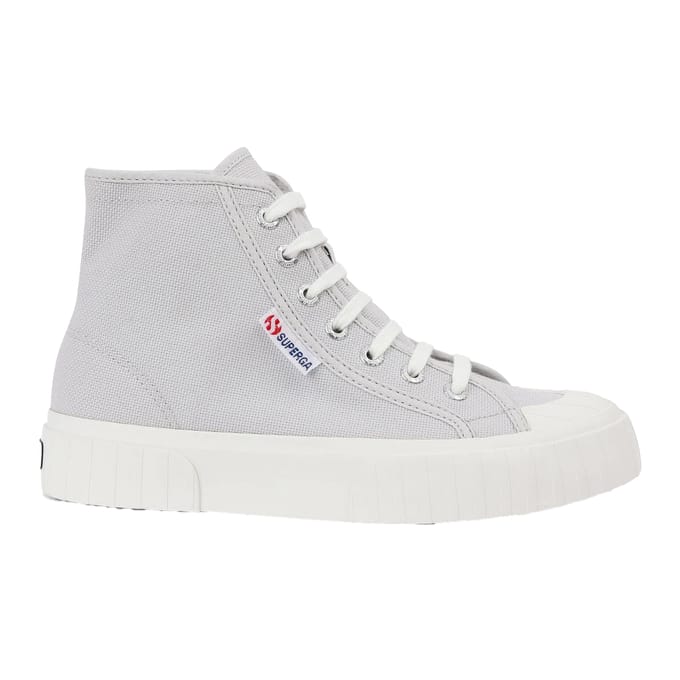 Superga Dames/Dames 2696 Stripe Hoge Tops (Grijs Zilver/Avorio)