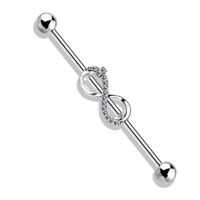 Industrial piercing infinity - zilver - LMPiercings