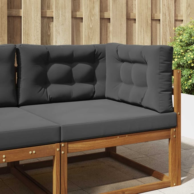 vidaXL - Buitenbankkussen - Polyester - Antraciet - 80 - x - 80 - cm