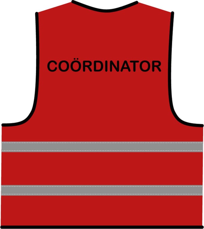 Coördinator hesje rood