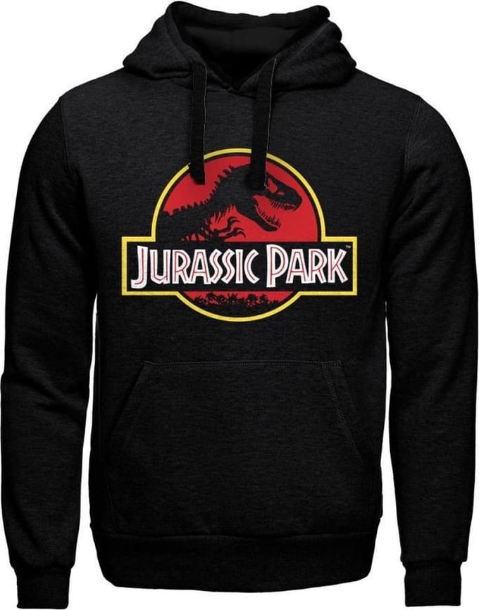 Jurassic Park - Logo Hoodie Zwart S