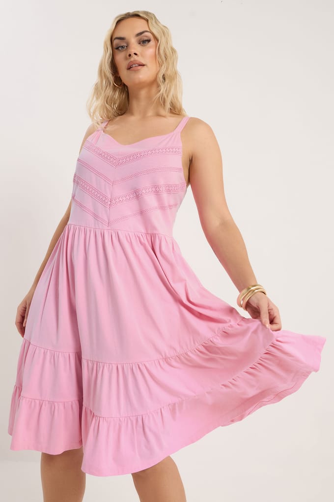 Yours Roze Kanten Strandminijurk Size 54-56