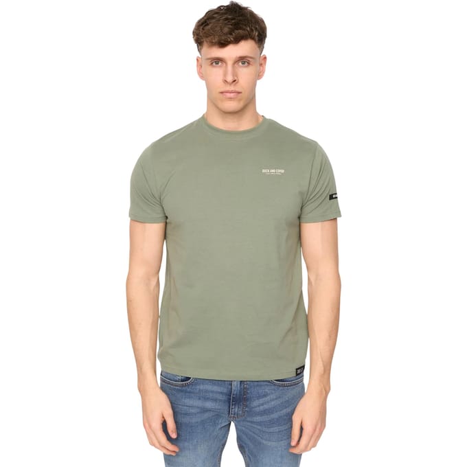 Duck and Cover Heren Landway T-Shirt (Olijf)
