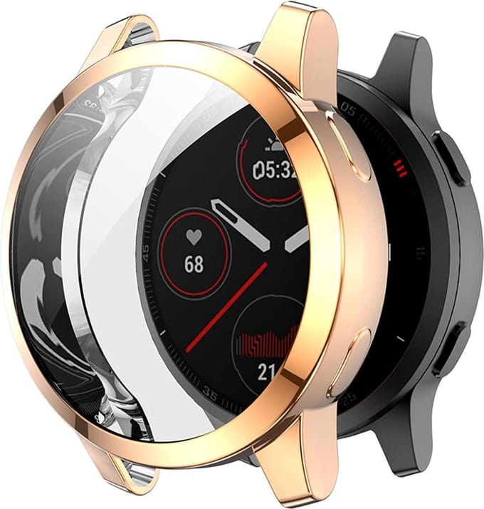 Case geschikt voor Garmin Vivoactive 4s 40mm - Rosé Goud - Siliconen