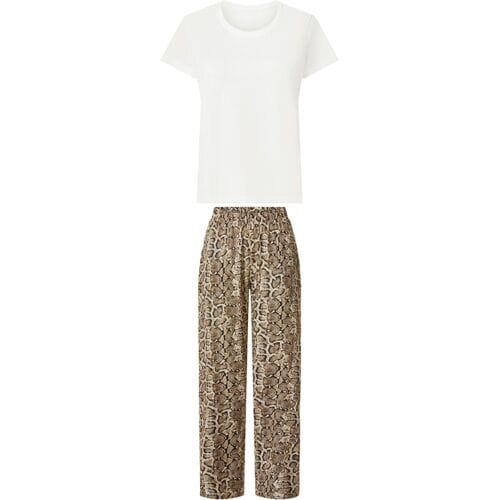 ESMARA Dames pyjama (wit, S (36/38))