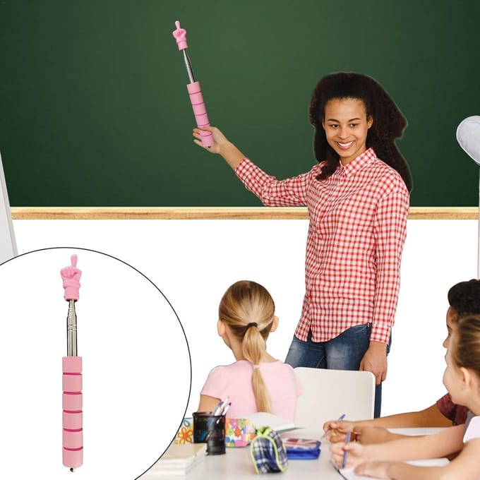 Leraar Pointer - Leesstok Presentatie - Klas Onderwijs - Touchscreen Kop - 24 cm