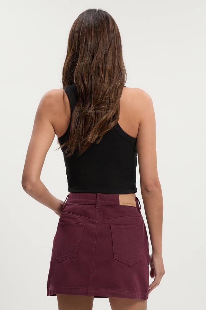 boohoo Dames Versierde mini-rok | Burgundy | Maat: 8