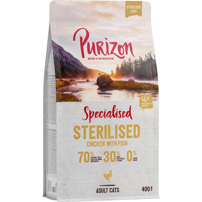 400g Adult Sterilised Purizon Kat graanvrij droog kattenvoer