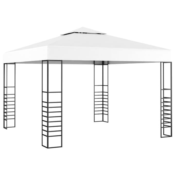 vidaXL - Tuinpaviljoen - 3x3 - m - wit