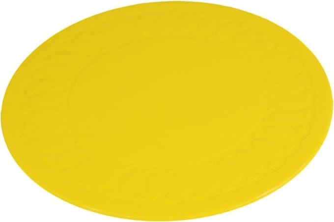 Anti-slip matten rond - 14 cm geel - Able2