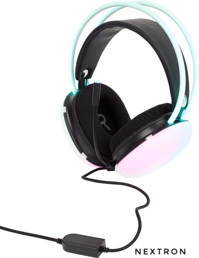 Nextron - gaming headset game koptelefoon led bluetooth draadloze gaming led RGB merk: Battletron