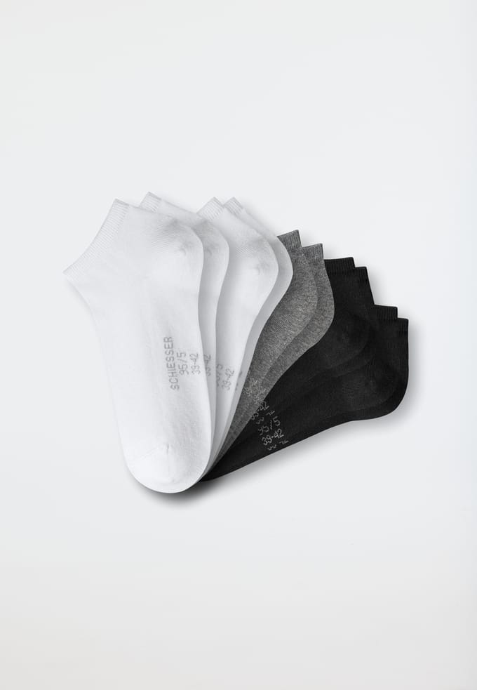 Schiesser Herensokken 5 Pack - Bluebird Heren Sokken - zwart grijs wit