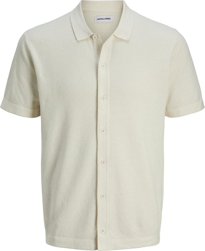 JACK&JONES - JJEEMIL KNIT STRUCTURE SHIRT SS SN - Heren - Polo's