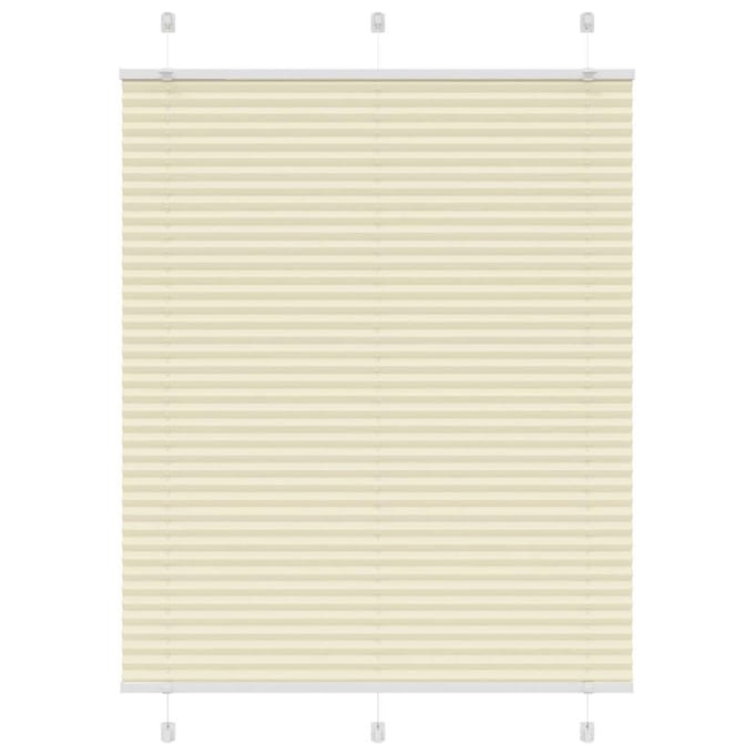 vidaXL - Plissé - rolgordijn - 105x100cm - stofbreedte - 104,4cm - polyester - crème