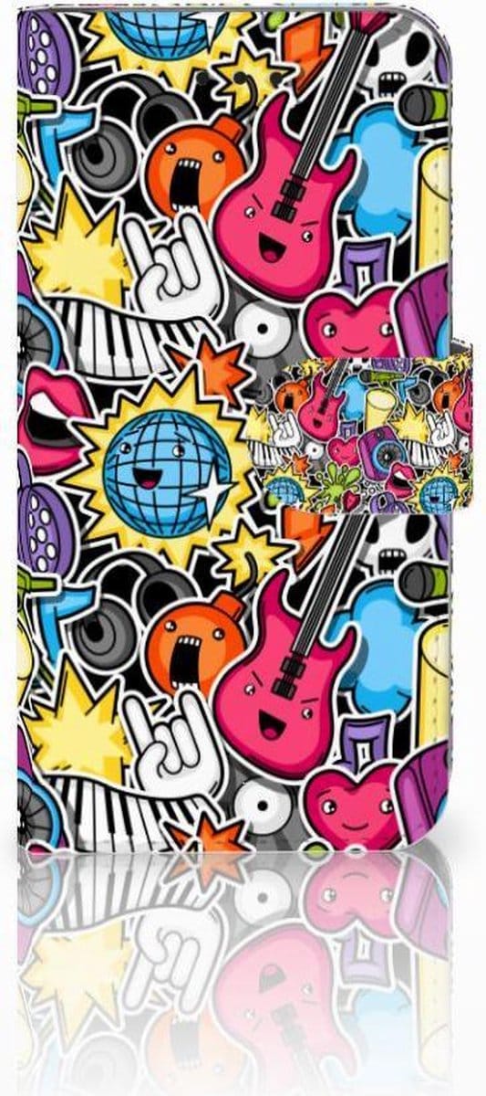 Apple iPhone X | Xs Wallet Case met Pasjes Punk Rock