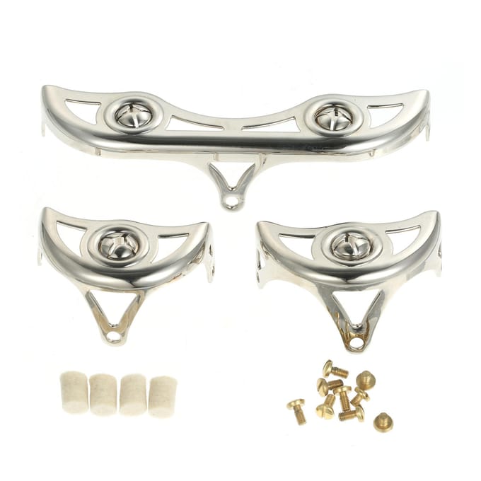 Protège-clés en laiton pour Saxophone Alto, Kits de protection pour réparation de clés avec feutre, 3 pièces/ensemble or