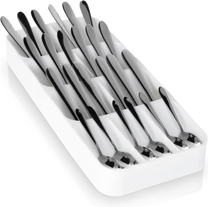Bestekbak Wit 39x17 cm - Bestekhouder - Bestekcassette - Besteklade