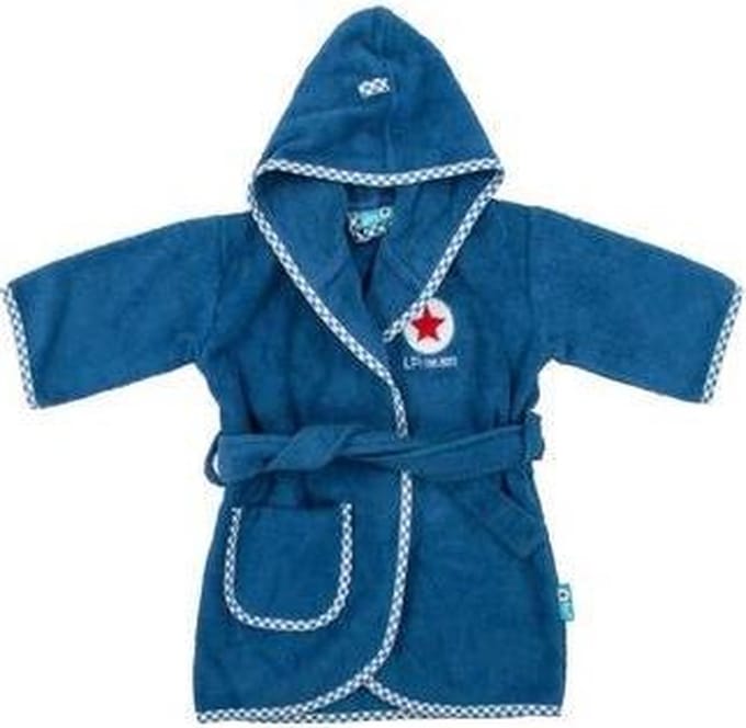 kraam cadeau-Lief Lifestyle! Baby Badjas Blauw 0-1 jaar - Boy