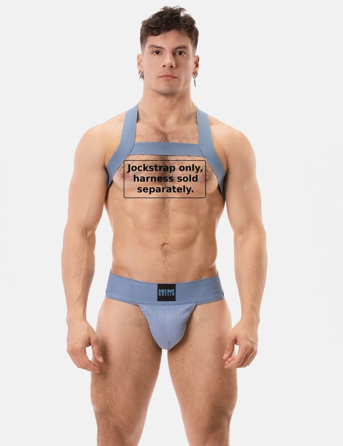 Barcode Berlin Sergey Pop Jockstrap Bluebeige - MAAT XL - Heren Ondergoed - Jockstrap voor Man - Mannen Jock