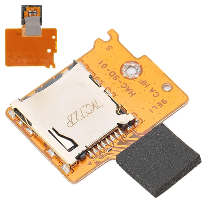 Geheugenkaartlezer Connector Board Slot Socket Reparatieonderdelen voor switch lite Spelconsole yellow