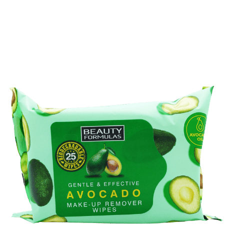Beauty Formulas Avocado Olie Reinigingsdoekjes - 25 stuks