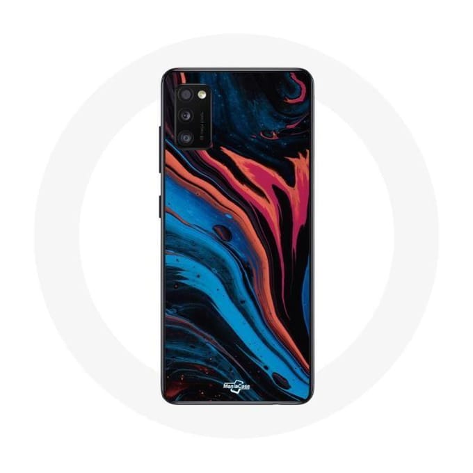 Hoesje voor Samsung galaxy S20 Abstracte textuur blauw zwart rood