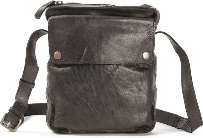 HAROLD'S Leren schoudertas Submarine Crossbag Black zwart