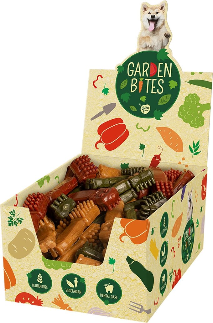 Doos : Garden bites toby toothbrush L 10cm - 50g - 72 stuks